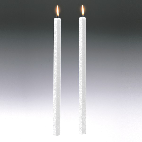 Amabiente Kerze CLASSIC weiß 40cm - 2er Set