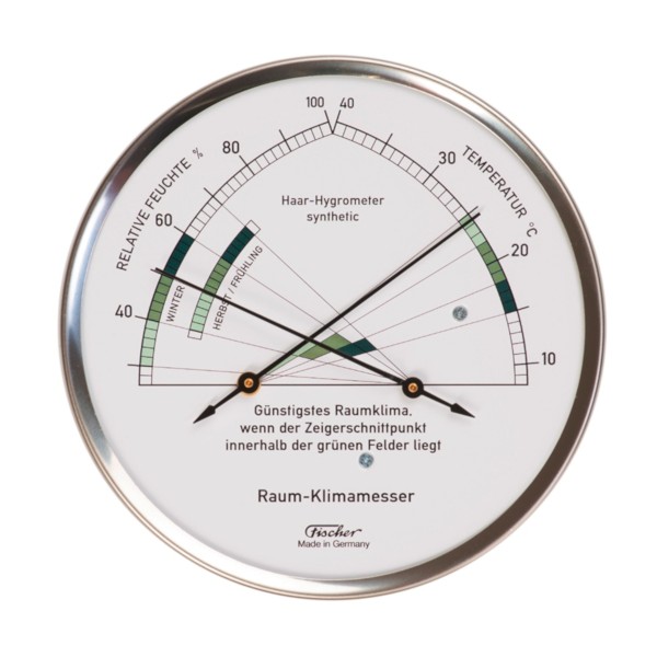 Fischer Wohnklima Hygrometer mit Thermometer