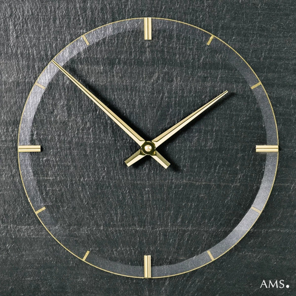 AMS Wanduhr Schiefer