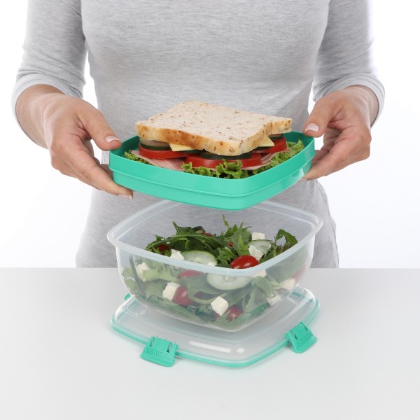 Salatbox mit Sandwichfach TO GO