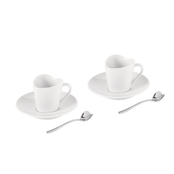 Alessi Mokka-Set 2 Tassen mit Löffel