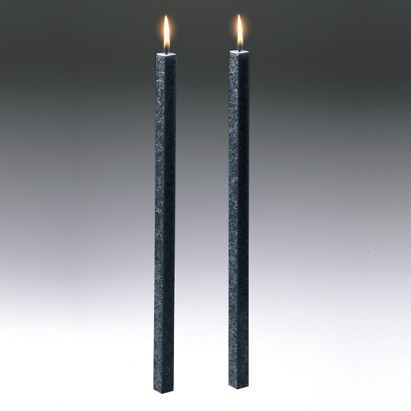 Amabiente Kerze CLASSIC anthrazit 40cm - 2er Set